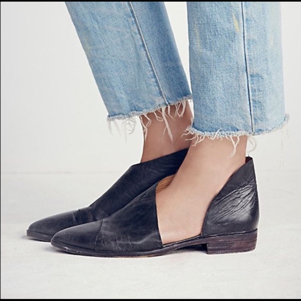 Free People Royale Flats Sz 37 Black
